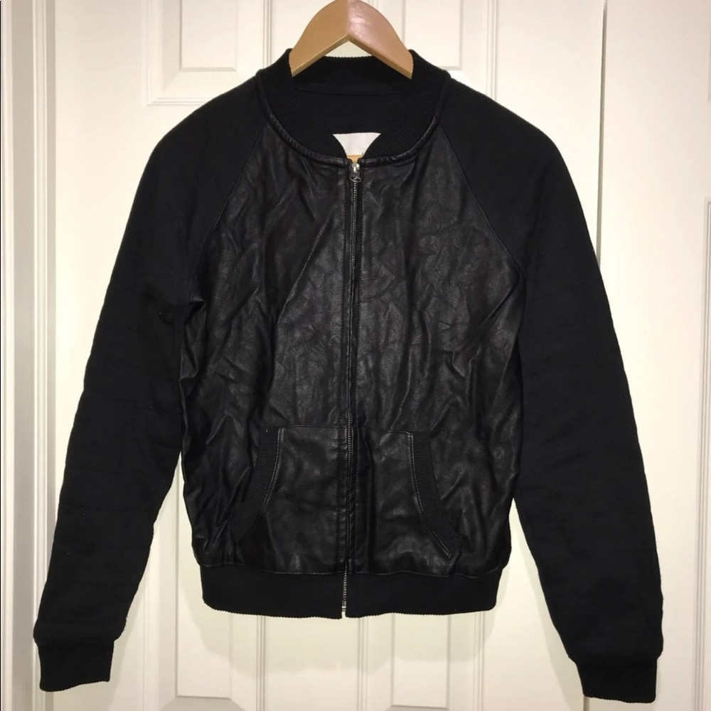 Leather Bomber Jacket